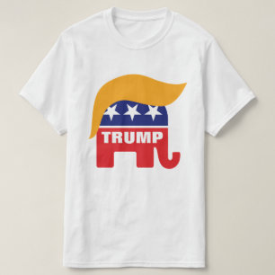 Camiseta Logotipo de elefante GOP de Donald Trump Hair