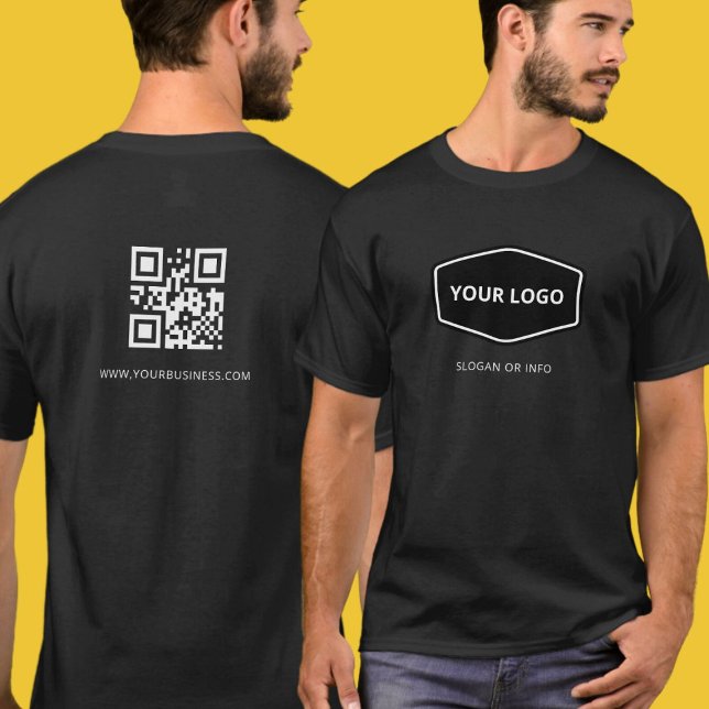 Camiseta Logotipo de empresa personalizado e Promocional QR (Criador carregado)