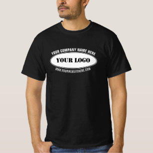 Camiseta Logotipo de empresa personalizado Texto da empresa