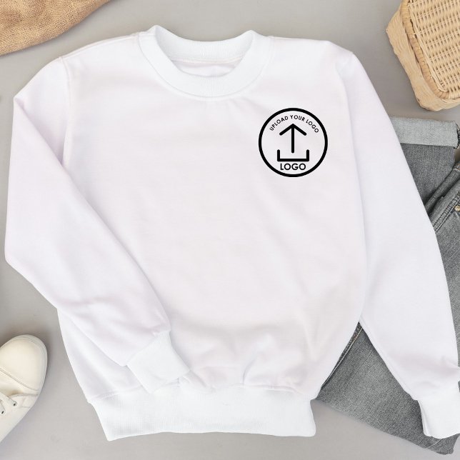 Camiseta Logotipo de empresa profissional moderno e simples (White Simple Modern Professional Business Logo Sweatshirt)