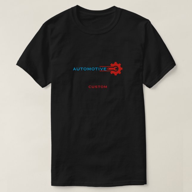 Camiseta Logotipo de Engrenagem Automotiva (Frente do Design)