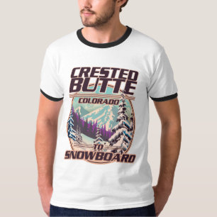 Camiseta logotipo de esqui de Crested Butte Colorado
