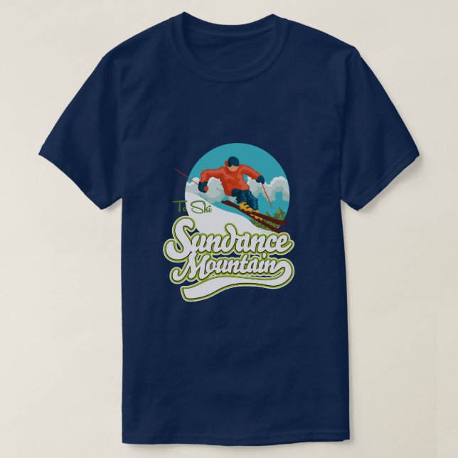Camiseta Logotipo de esqui Sundance Mountain (Frente do Design)