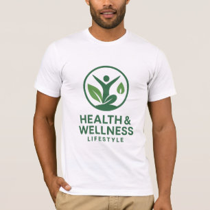 Camiseta Logotipo de estilo de vida saudável e bem-estar