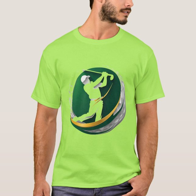 Camiseta Logotipo de Golfe com Silhueta de Swing (Frente)