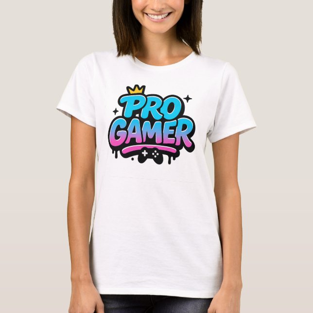 Camiseta Logotipo de Grafite PRO GAMER (Frente)
