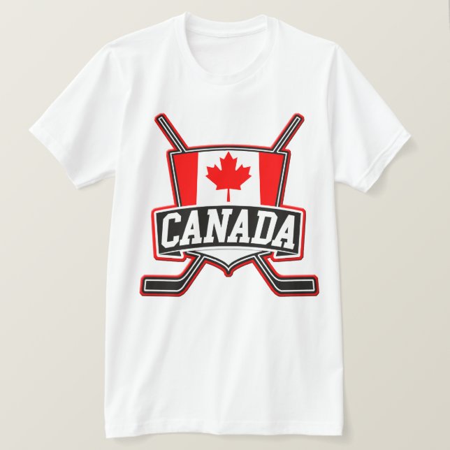 Camiseta Logotipo de hóquei canadense (Frente do Design)