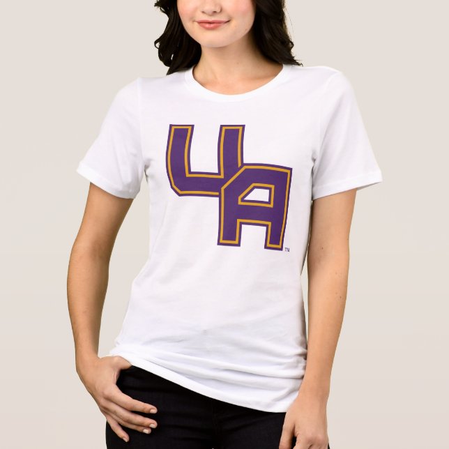 Camiseta Logotipo de Iniciais da Universidade de Albany (Frente)