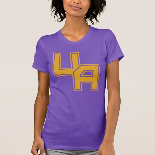 Camiseta Logotipo de Iniciais da Universidade de Albany (Frente)
