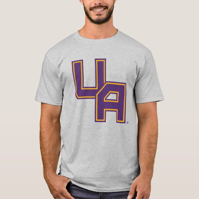 Camiseta Logotipo de Iniciais da Universidade de Albany (Frente)