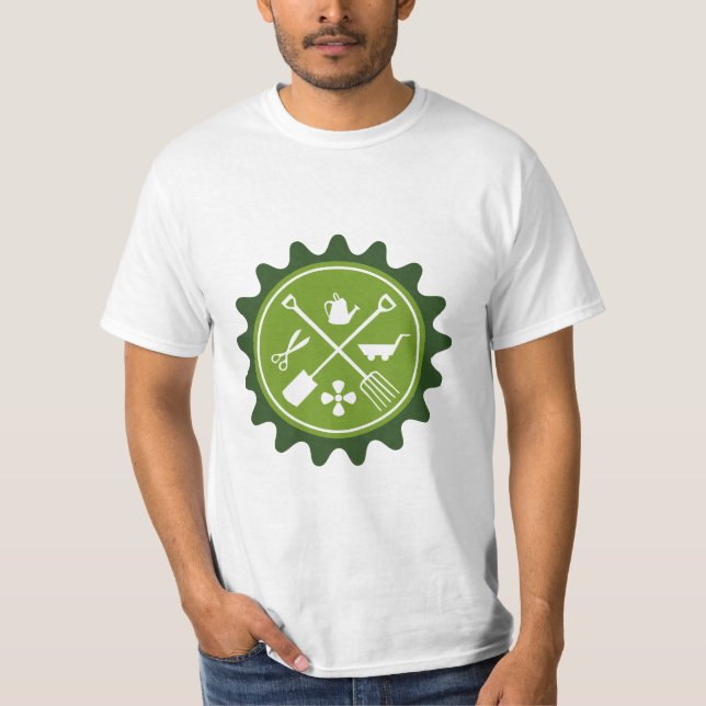 Camiseta Logotipo de jardinagem 005 (Frente)