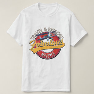 Camiseta logótipo de Maiorca fabulosa explorar viagem