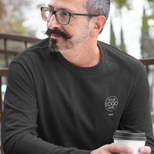 Camiseta Logotipo de marca de empresa elegante, Capa longa