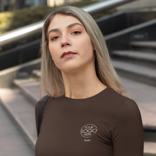 Camiseta Logotipo de marca de empresa elegante, Capa longa