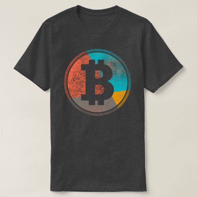 Camiseta Logotipo de Meio-Tom do Pop Bitcurrency (Frente do Design)