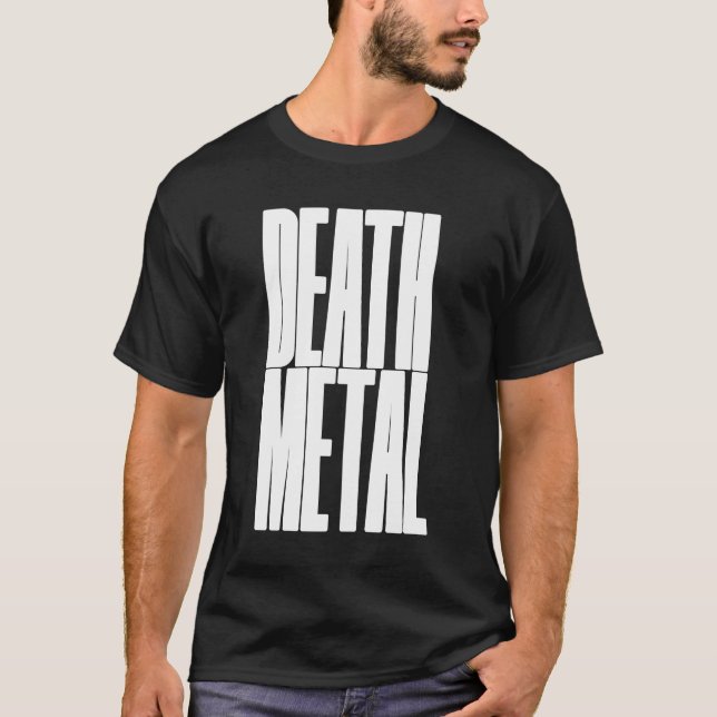 Camiseta logotipo de metal por morte (Frente)