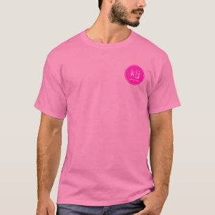 Camiseta Logotipo de Monograma Negócios de Maquiagem Rosa