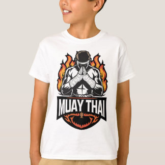 Camiseta Logotipo de Muay Thai - Lutador de Boxe Tailandês