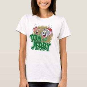 Camiseta Logotipo de Natal de Tom e Jerry