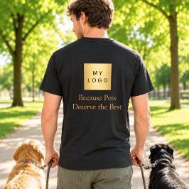 Camiseta Logotipo de Negócios Cão Andador de Staff Roupas d