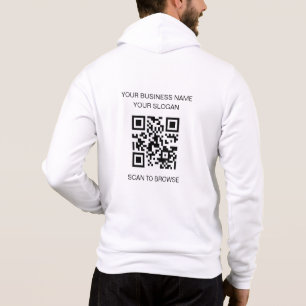 Camiseta Logotipo de Negócios Código QR Promocional Varejo