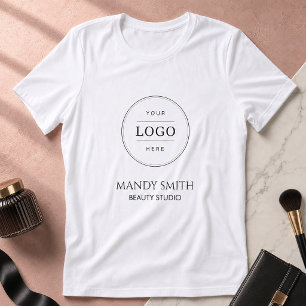 Camiseta Logotipo de Negócios de Maquiagem de Salão de Bele