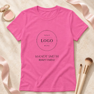 Camiseta Logotipo de Negócios de Maquiagem de Salão de Bele