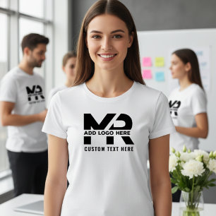 Camiseta Logotipo de Negócios Minimalista Moderno Personali