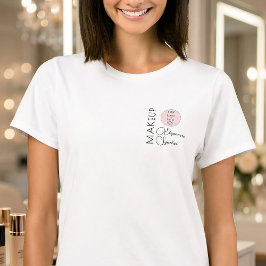 Camiseta Logotipo de Negócios Nome do Funcionário BlackScri