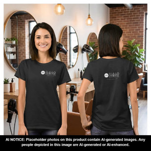 Camiseta Logotipo de Negócios Nome do Funcionário Cabelerei