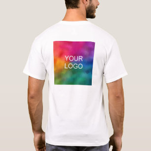 Camiseta Logotipo de Nome de Funcionário Duplo Lado Comerci
