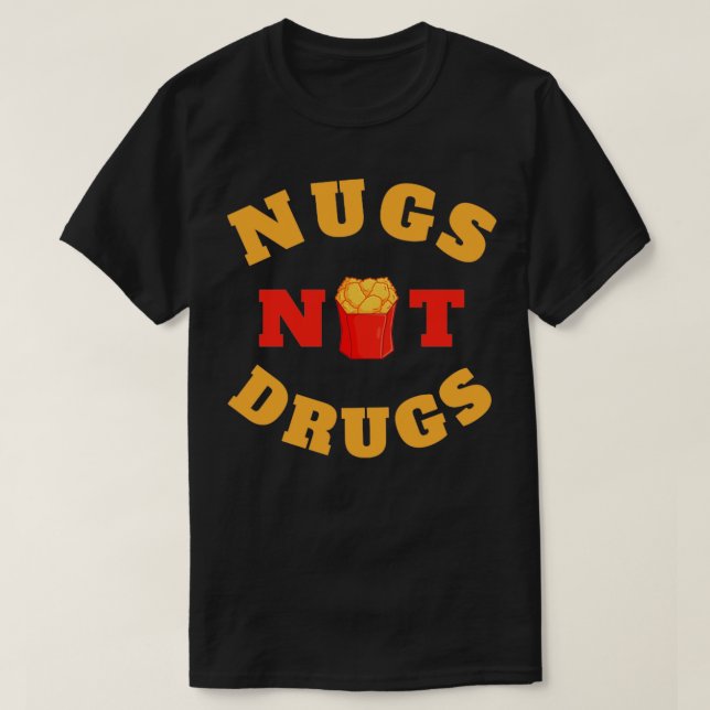 Camiseta Logotipo de Nugs Não Drogas (Frente do Design)