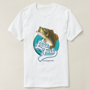 Camiseta Logotipo de Pesca do Lago Fork Texas.