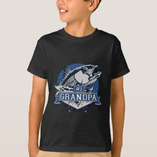 Camiseta Logotipo de pesca do vovô número 1