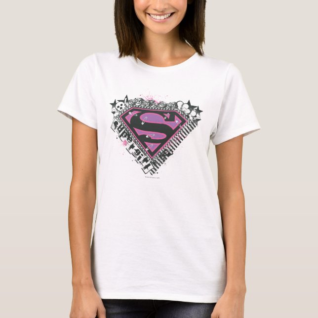 Camiseta Logotipo de pinos da Supergirl (Frente)