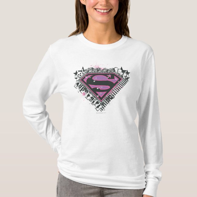 Camiseta Logotipo de pinos da Supergirl (Frente)
