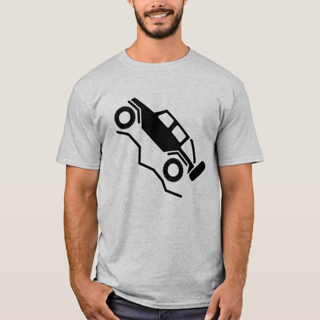 Camiseta Logotipo de Rastreamento de Rocha Offroad (Frente)
