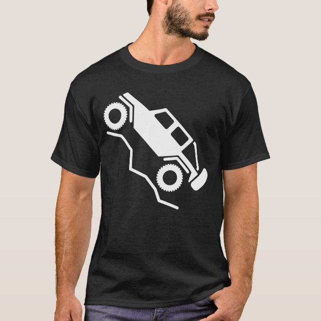 Camiseta Logotipo de Rastreamento de Rocha Offroad (Frente)