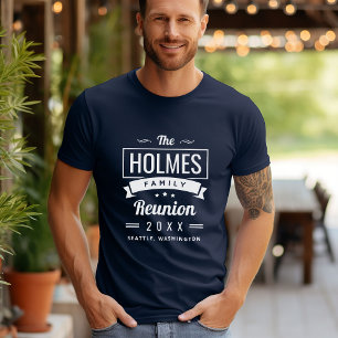 Camiseta Logotipo de Reunião da Família Retroativa