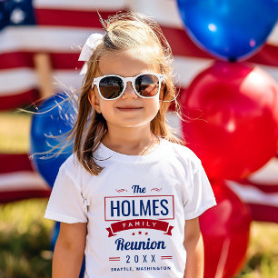 Camiseta Logotipo de Reunião da Família Retroativa