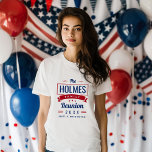 Camiseta Logotipo de Reunião da Família Retroativa<br><div class="desc">Elevem sua experiência de reunião familiar com nossas t-shirts personalizadas! Aproveite a nostalgia com nosso design de logotipo do estilo moderno, personalizado para apresentar seu nome de família, o ano de sua reunião e o local. Essas camisas únicas misturam charme de eterno com talento contemporâneo, garantindo que todos se sintam...</div>