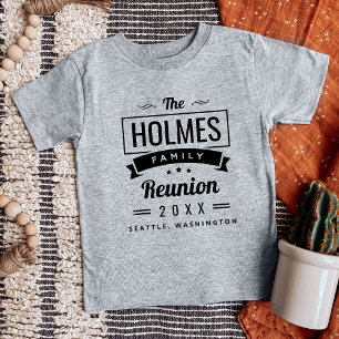 Camiseta Logotipo de Reunião da Família Retroativa