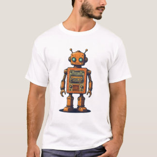 Camiseta Logotipo de Robô Retroativo