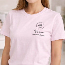 Camiseta Logotipo de Rosto Corado em Letra de Cursiva para 