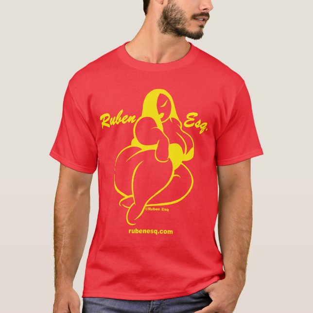Camiseta Logotipo de Ruben Esq (amarelo) (Frente)