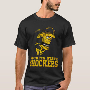 Camiseta Logotipo de Shockers Estaduais Retro Wichita