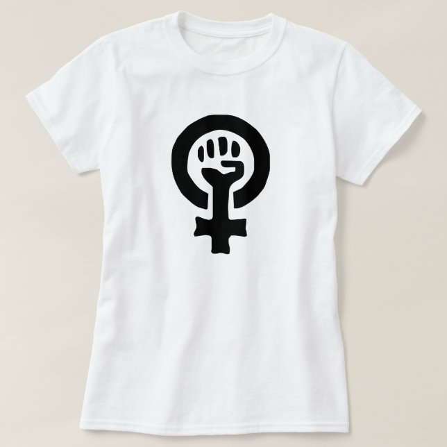 Camiseta Logotipo de símbolo feminista (Frente do Design)