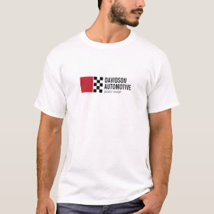 Camiseta Logotipo de Sinalizador de Corrida Moderna em Red