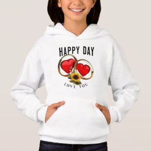 Camiseta Logotipo de Sunburst do Feliz Dia para Casual e In