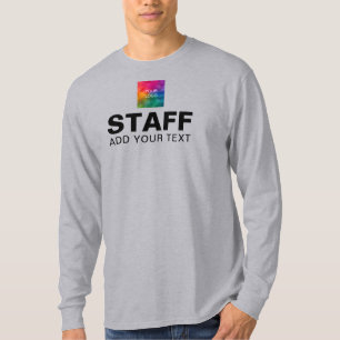 Camiseta Logotipo de texto Funcionarios Equipe da tripulaçã